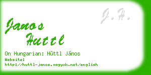 janos huttl business card